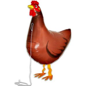 Grabo 22 inch Pet Walker - Penny The Hen Foil Balloon