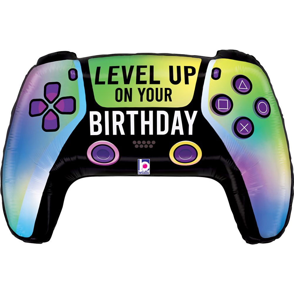 Grabo 30 inch Vivid Game Controller Birthday Foil Balloon