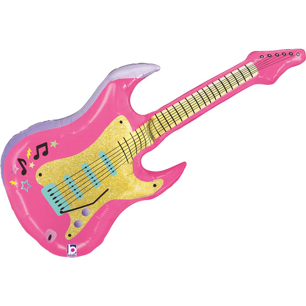 Grabo 39 inch Pink Electric Guitar Foil Balloon