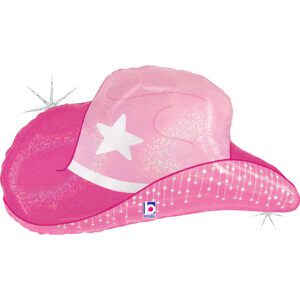 Grabo 26 Inch Pink Cowgirl Hat Foil Balloon