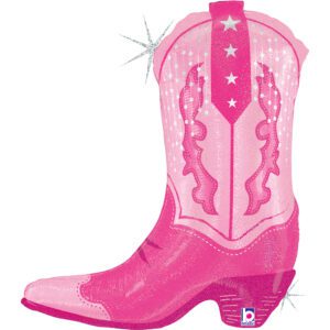 Grabo 29 Inch Pink Cowgirl Boot Foil Balloon