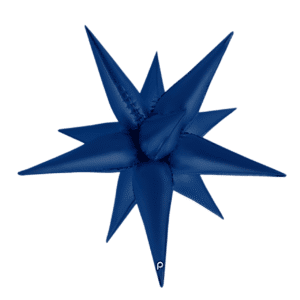 Prima 26" Satin Navy Blue Starburst Deco Balloon (Air-Filled)