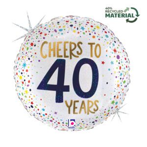 Grabo 18 inch Cheers To 40 Years Foil Balloon
