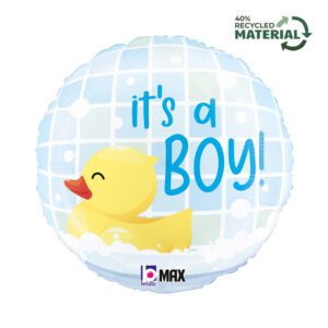 Grabo 18 inch It's A Boy Rubber Ducky Foil Balloon