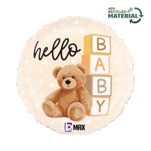Grabo 18 inch Hello Baby Teddy Bear Foil Balloon