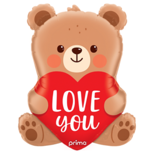 Prima 27 inch Love You Bear Shape Foil Balloon