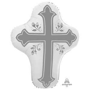 Anagram 28 inch Holy Communion Day Cross Supershape Foil Balloon