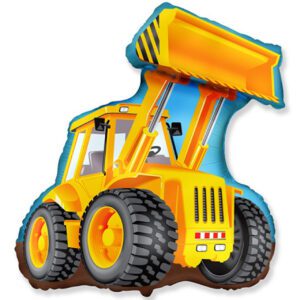 Flexmetal 32 inch Yellow Construction Loader Foil Balloon