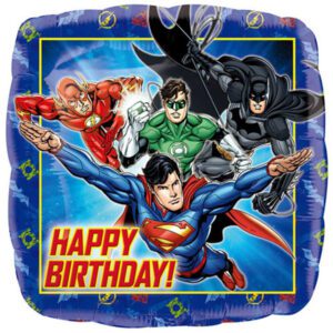 Anagram 18 inch Justice League Birthday Square Foil Balloon