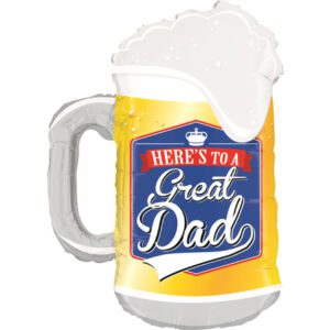 Grabo 34 inch Great Dad Beer Mug Foil Balloon