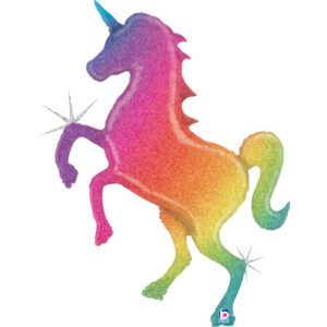 Grabo 54 inch Glitter Rainbow Unicorn Foil Balloon