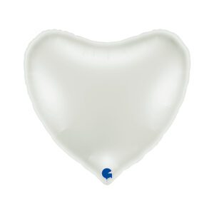 Grabo 36 inch White Heart Foil Balloon