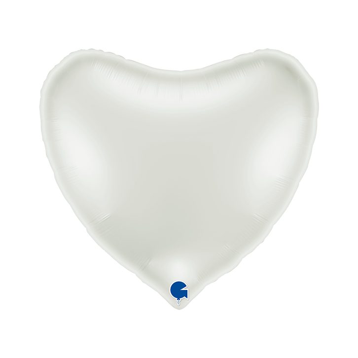 Grabo 36 inch White Heart Foil Balloon