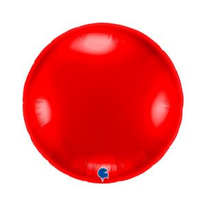 Grabo 36 inch Red Round Foil Balloon