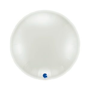Grabo 36 inch White Round Foil Balloon