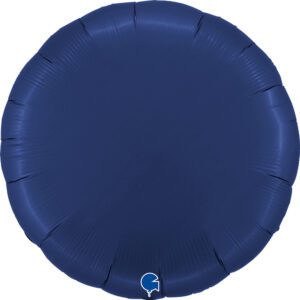 Grabo 36 inch Satin Blue Navy Round Foil Balloon