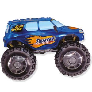 Flexmetal 38 inch Blue Monster Truck Foil Balloon