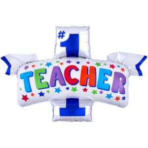 Anagram 38 inch Number 1 Teacher Supershape Foil Balloon