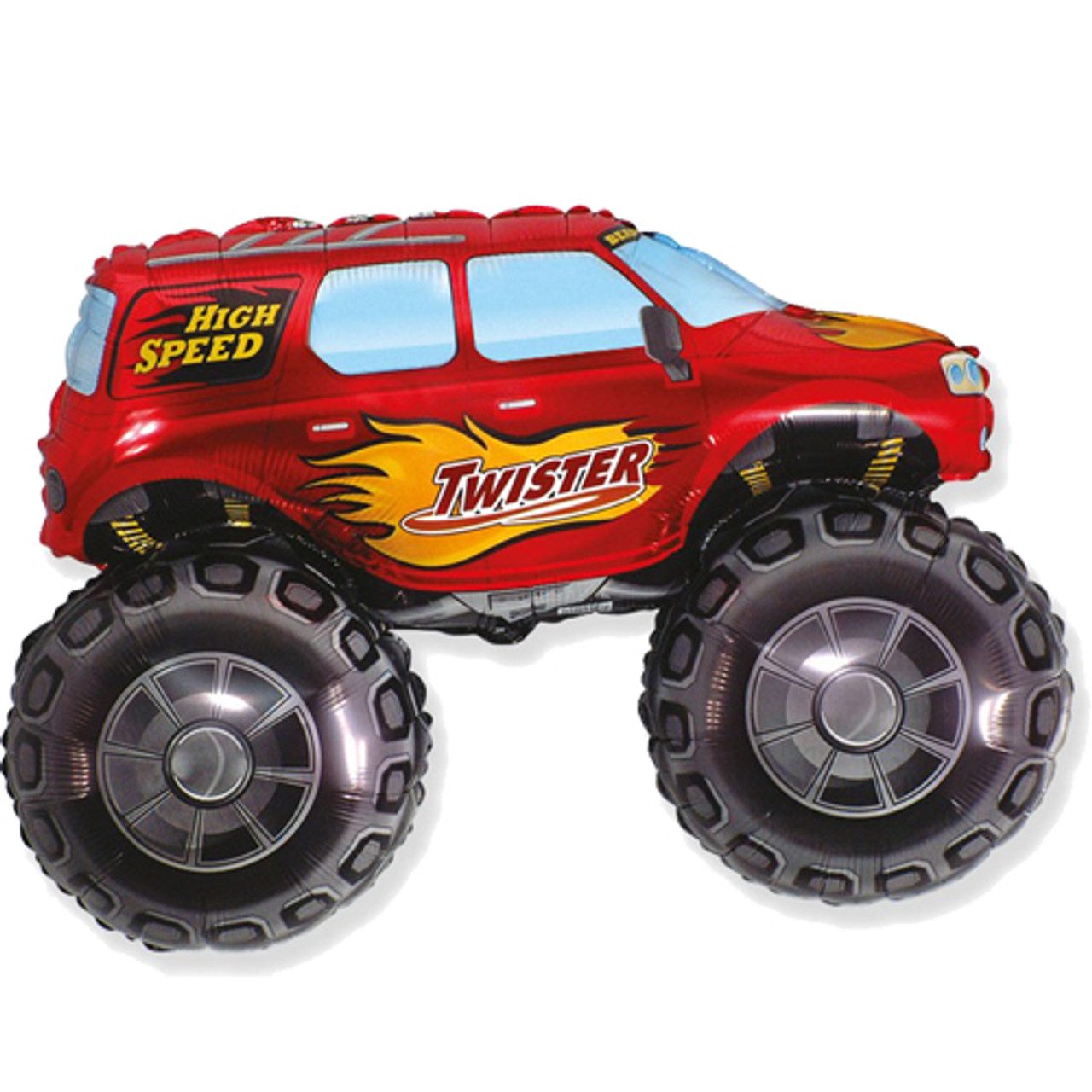 Flexmetal 38 inch Red Monster Truck Foil Balloon