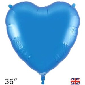 Oaktree 36 inch Blue Heart Foil Balloon