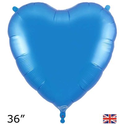 Oaktree 36 inch Blue Heart Foil Balloon