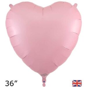 Oaktree 36 inch Matte Pink Heart Foil Balloon