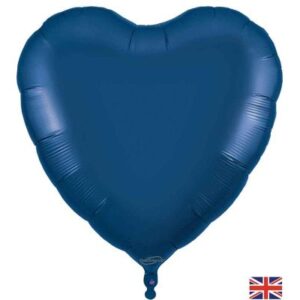 Oaktree 36 inch Navy Blue Heart Foil Balloon