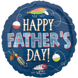 Anagram 18 inch Happy Fathers Day Hooked On Dad Foil Balloon