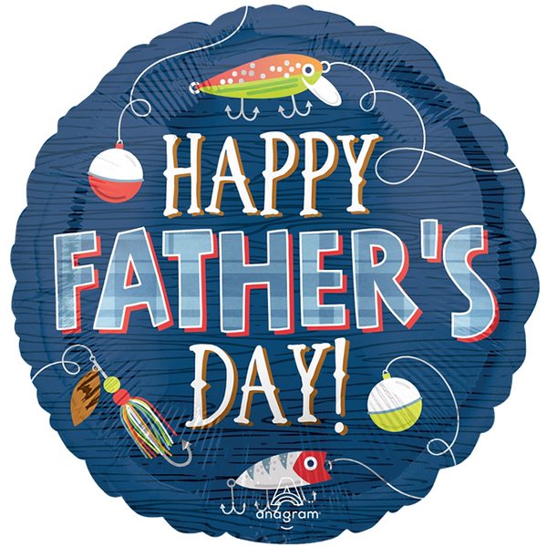 Anagram 18 inch Happy Fathers Day Hooked On Dad Foil Balloon