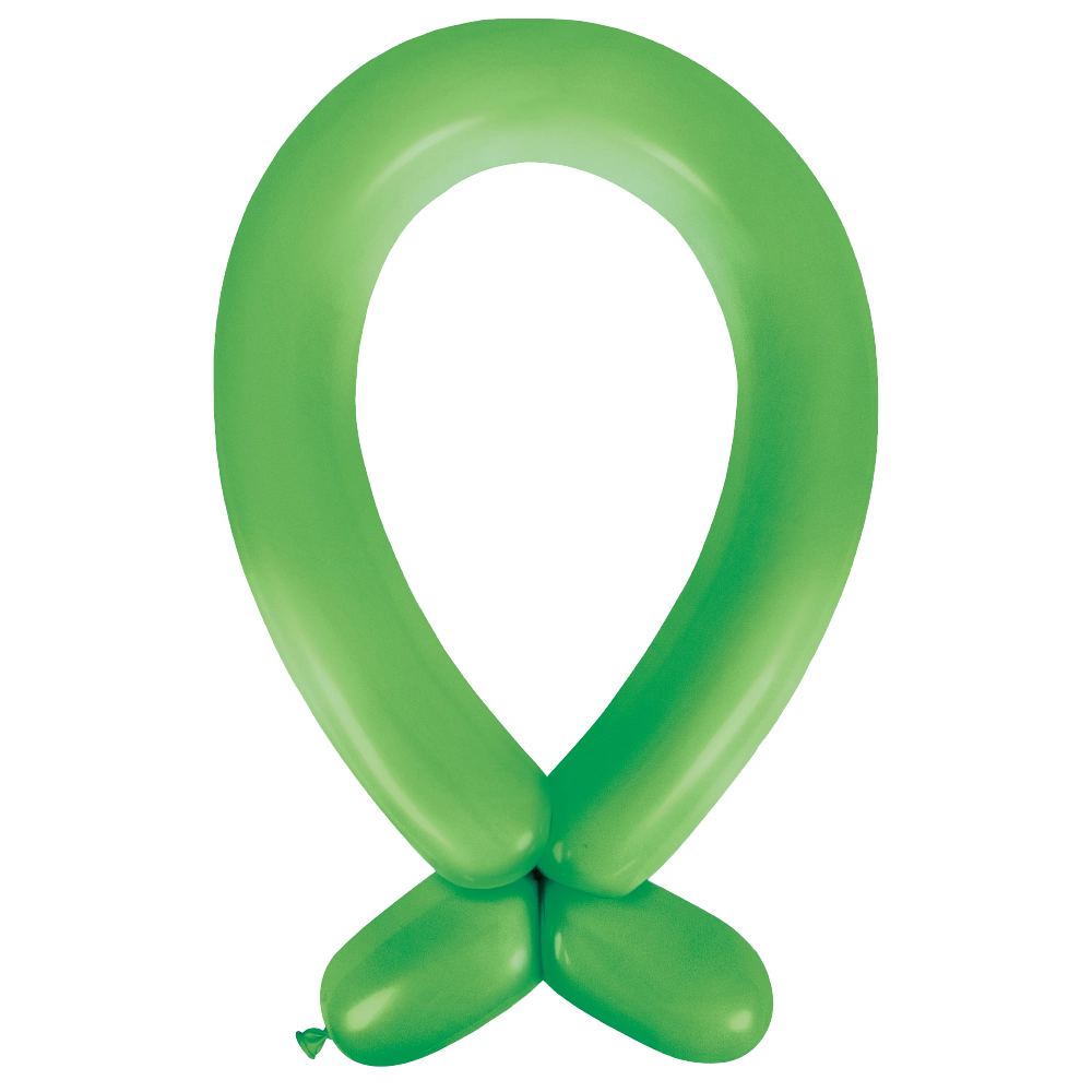 Anagram Standard Festive Green Nozzle Up 360 Latex Modelling Balloons