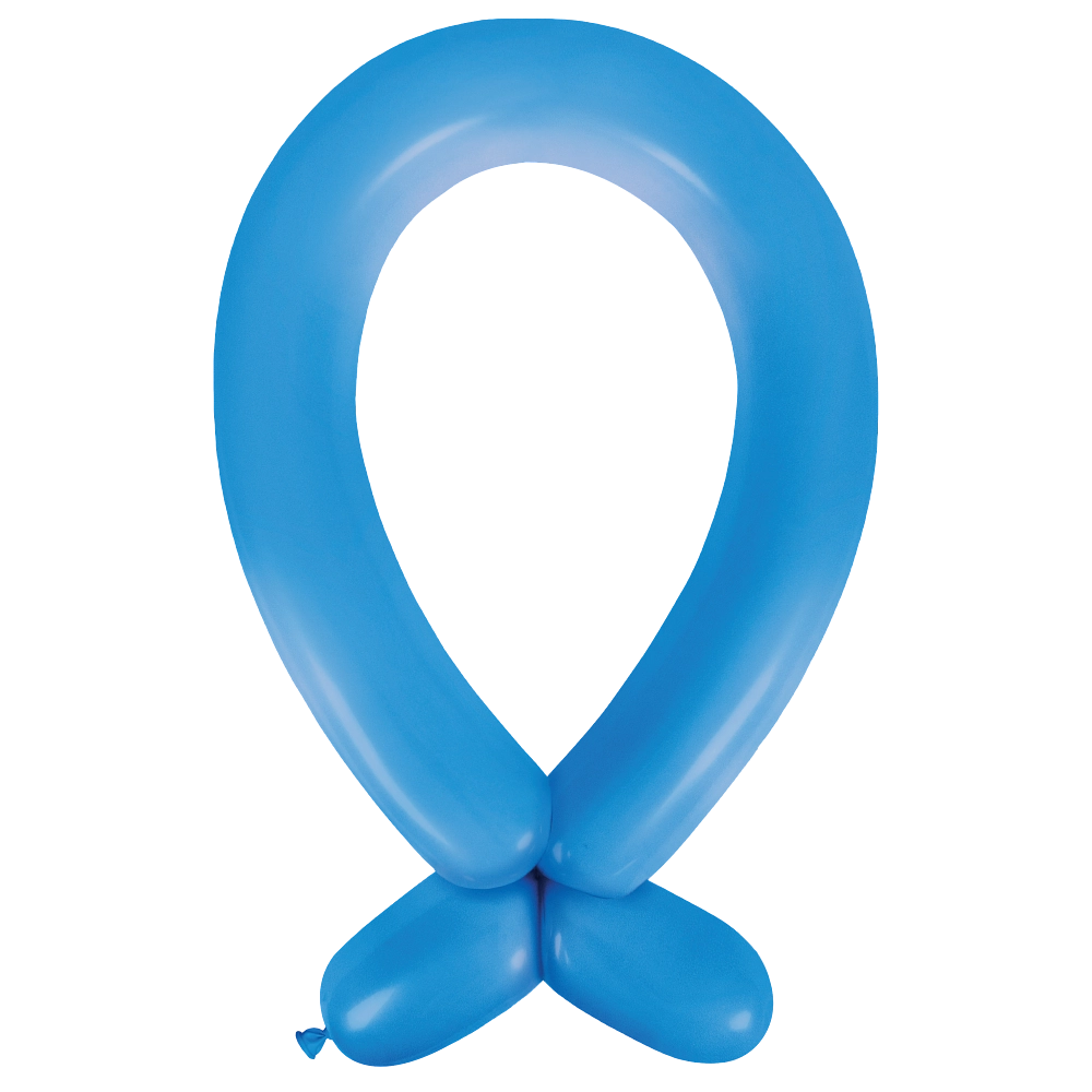 Anagram Standard Bright Royal Blue Nozzle Up 360 Latex Modelling Balloons