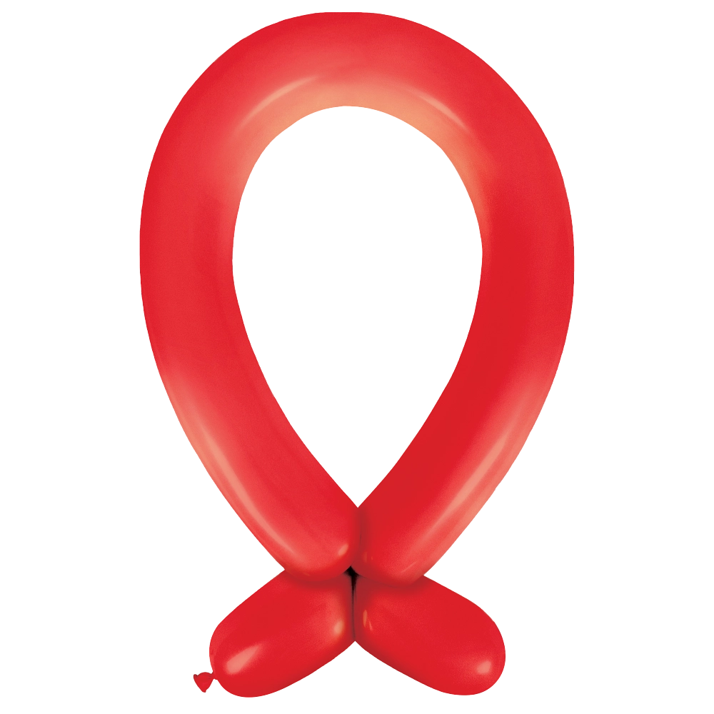 Anagram Standard Apple Red Nozzle Up 360 Latex Modelling Balloons