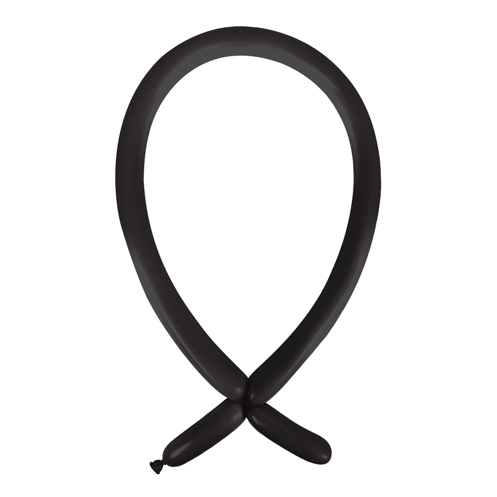 Anagram Fashion Jet Black Nozzle Up 160 Latex Modelling Balloons