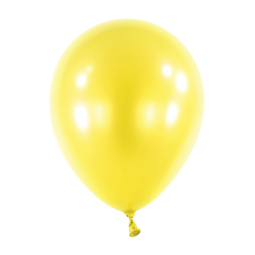 Anagram Metallic Sunshine Yellow Latex Balloons
