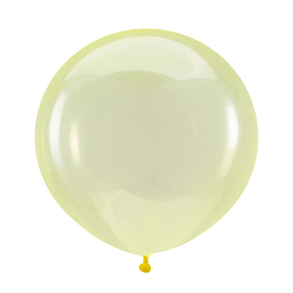 Anagram Crystal Clearz Yellow Latex Balloons