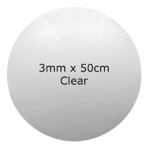 Acrylic Clear Round 500mm Disc (2 Holes)