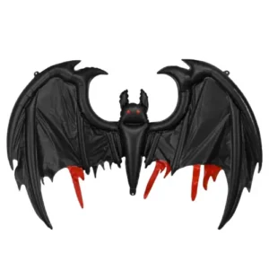 Party Deco 59 inch Black & Red Bat Foil Balloon