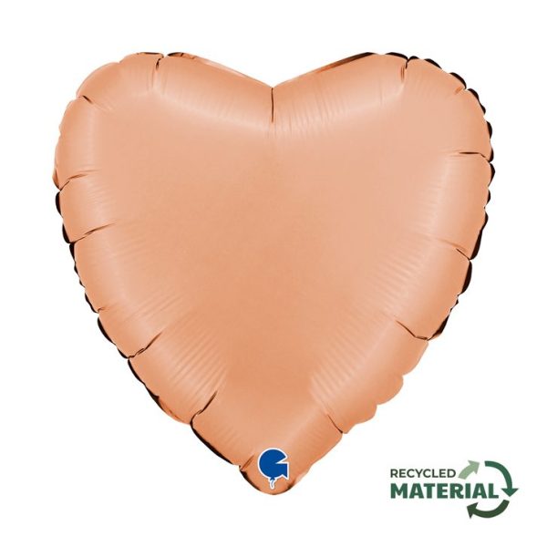 Grabo 18 inch Satin Peach Heart Foil Balloon