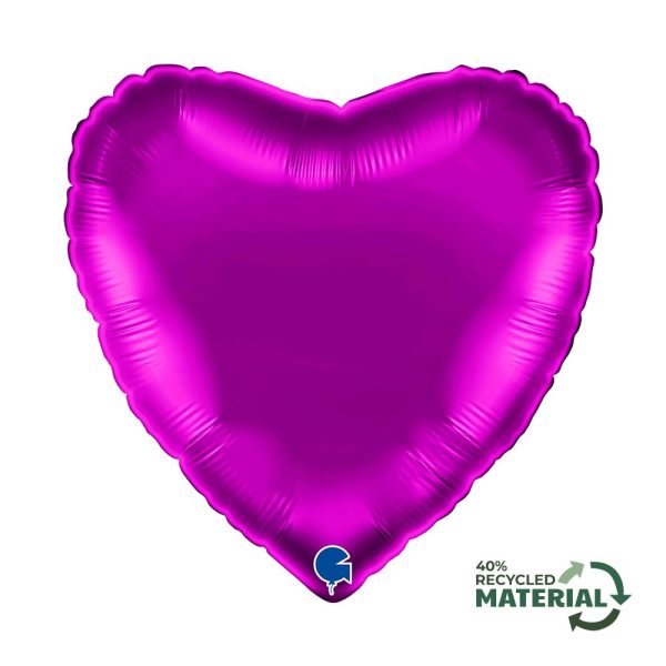 Grabo 18 inch Purple Heart Shaped Foil Balloon