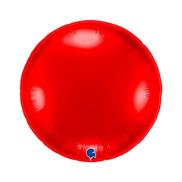 Grabo 36 inch Red Round Foil Balloon