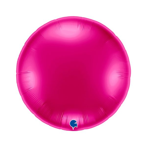 Grabo 36 inch Magenta Round Foil Balloon