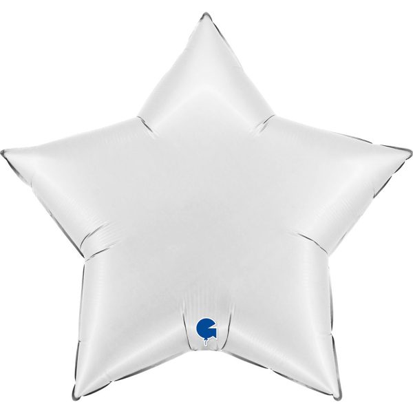 Grabo 36 inch Satin White Star Foil Balloon