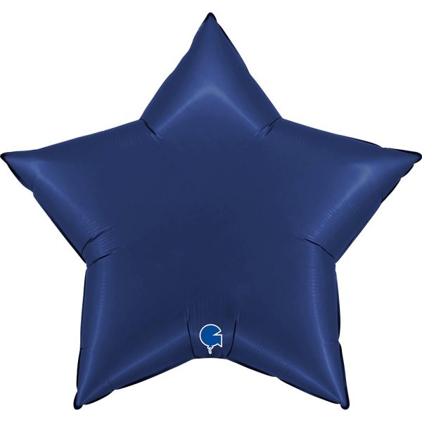 Grabo 36 inch Satin Blue Navy Star Foil Balloon