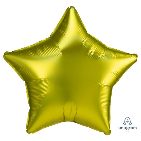 Anagram 18 inch Satin Luxe Lemon Star Foil Balloon
