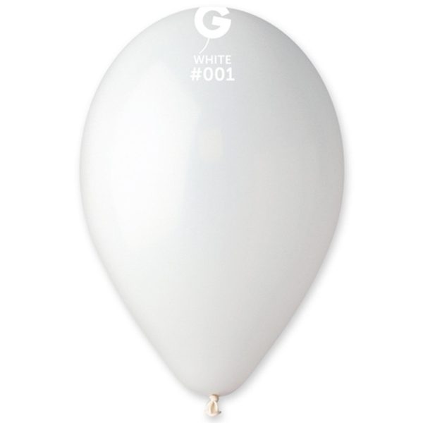 Gemar 5" White #001 Maxi Bag Latex Balloons (1000)