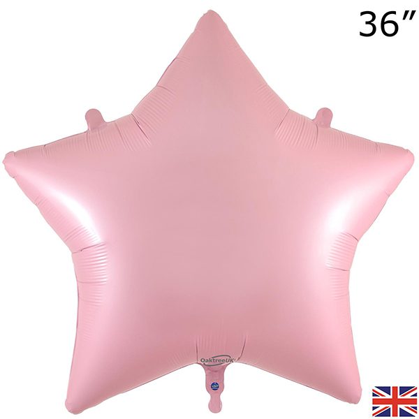 Oaktree 36 inch Matte Pink Star Foil Balloon
