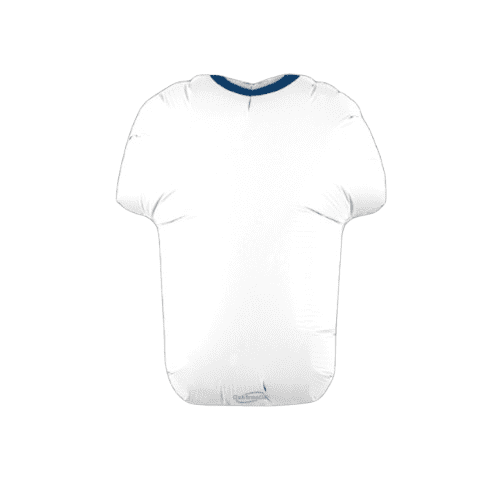 Oaktree 24 inch White Metallic Sports Shirt Foil Balloon