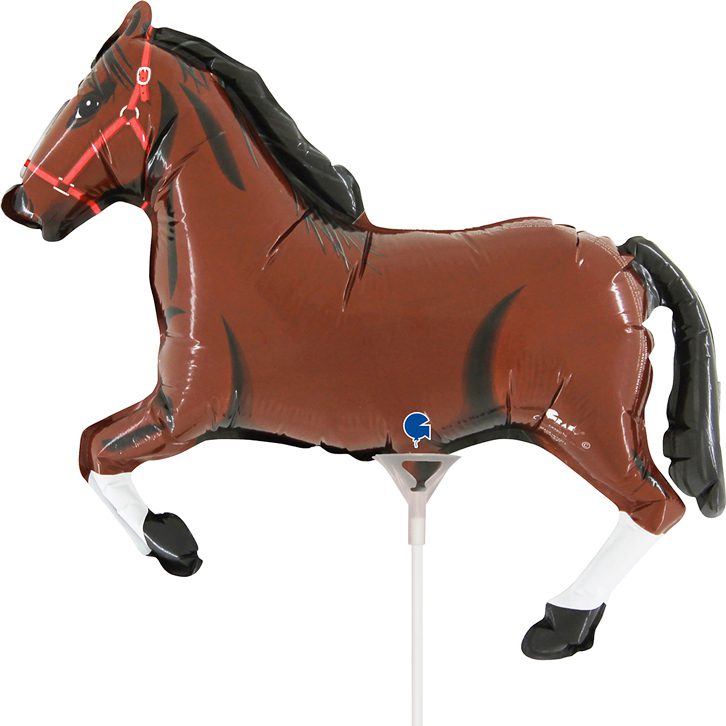 Grabo 14 inch Dark Brown Horse Mini Foil Balloon