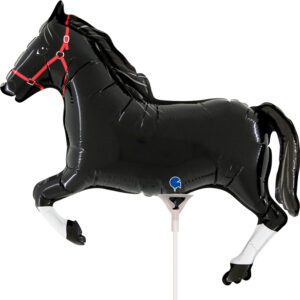 Grabo 14 inch Black Horse Mini Foil Balloon