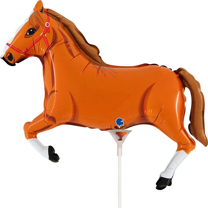 Grabo 14 inch Light Brown Horse Mini Foil Balloon